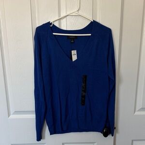 Banana Republic Royal Blue V-Neck Sweater NWT SMALL